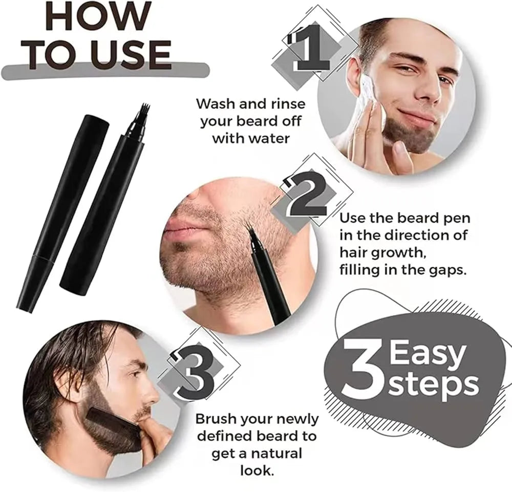 Waterproof Beard Filler Magic Pen - Perfect Beard Shaping Kit