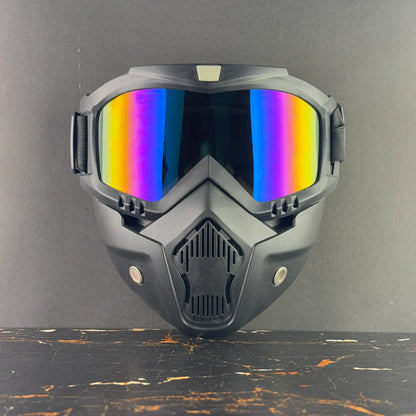 Detachable Bike Face Mask with Goggles (Imported)