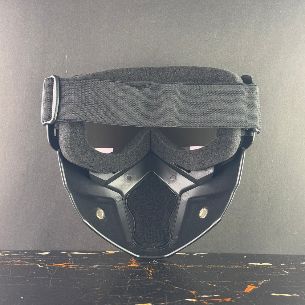 Detachable Bike Face Mask with Goggles (Imported)