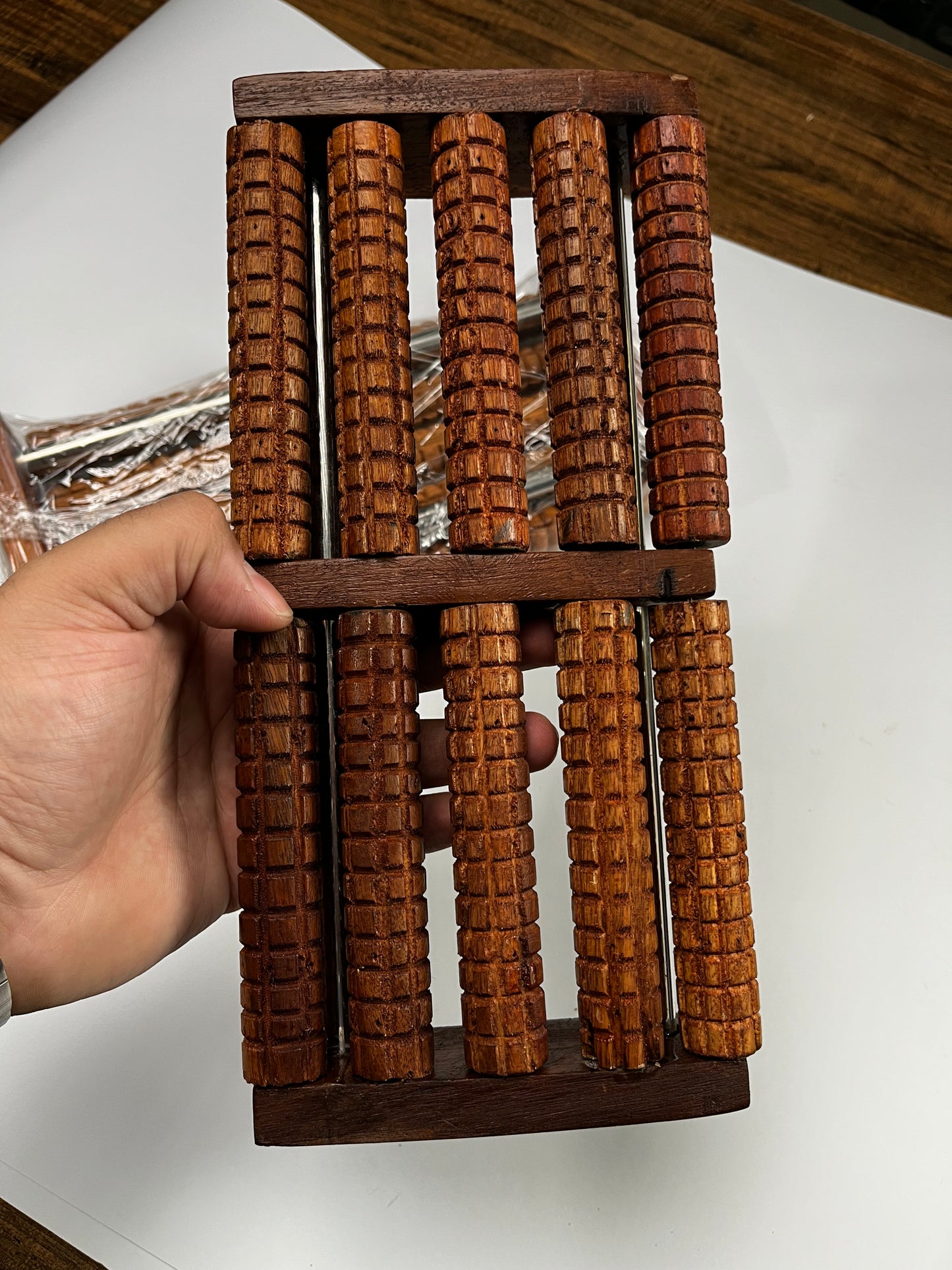 Studded Wooden Foot Relaxer With Steel Rod (Flat 40% off)