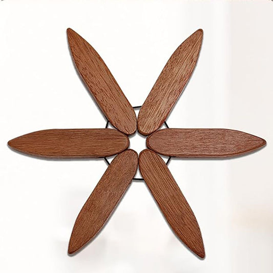 Decorative Wooden Heat Resistant Trivet Coaster Set For Kitchen & Dining